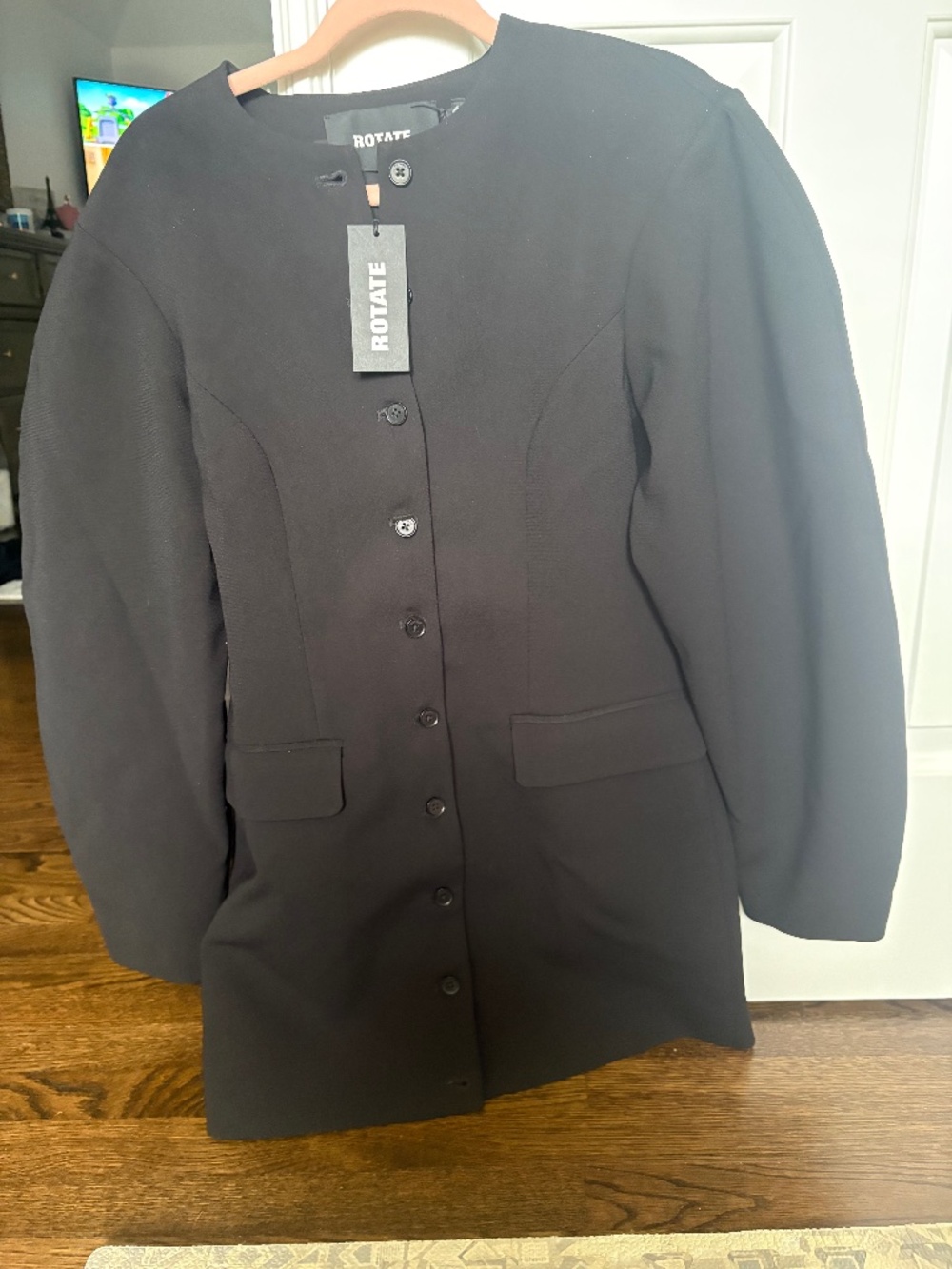 NWT rotate tailored mini dress - black